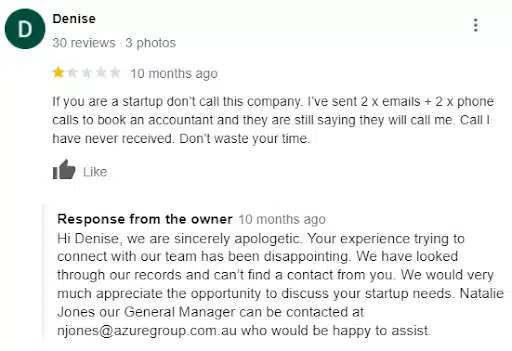 How to respond to negative reviews