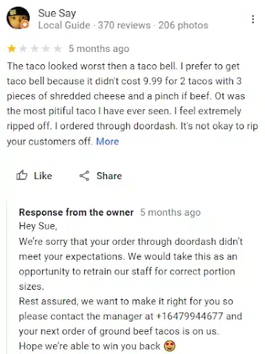 How to respond to negative reviews