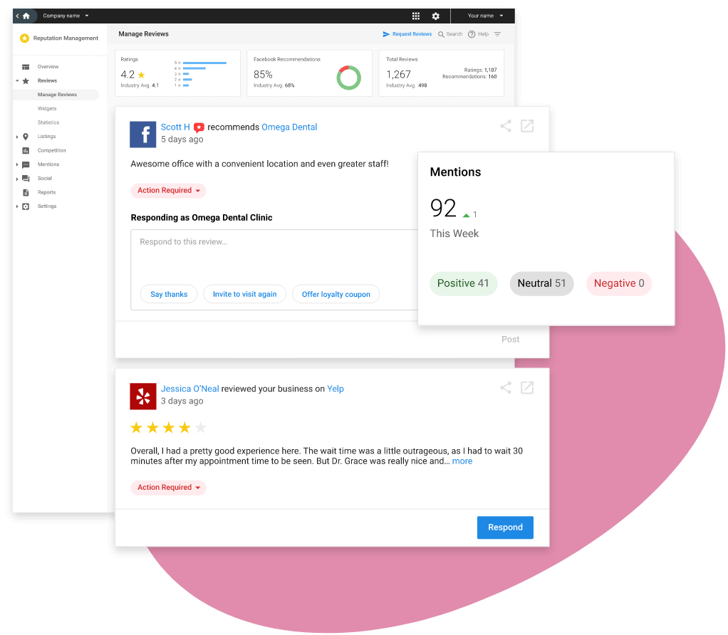 reputation management software for agencies:​ review management vendasta