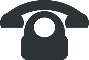 Telephone icon in black