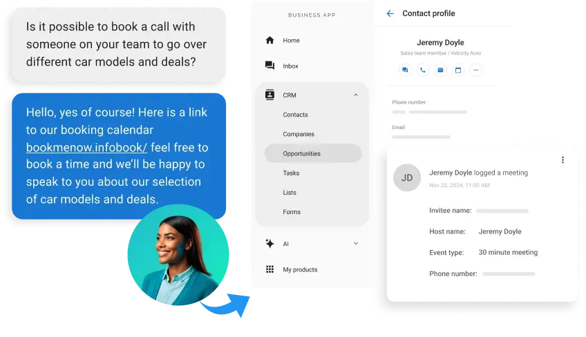 Vendasta's AI employee agentic workflow - Engages, Qualifies, Synchronizes, Triggers