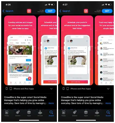 Instagram tool Crowdfire.