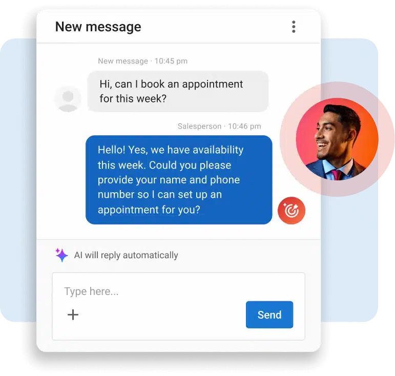 ai-employee-5 Chat conversation about booking an appointment.