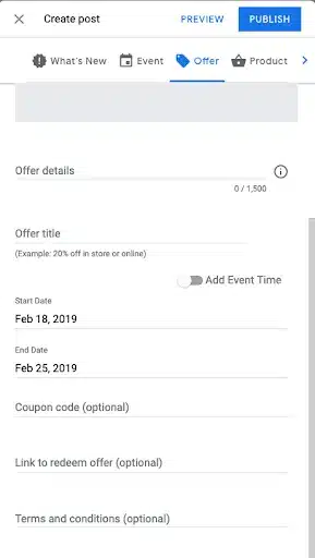 How to create a GBP post