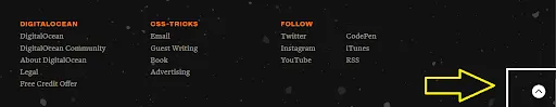 Website design tips suggest adding a back-to-the-top option like the CSS-tricks website