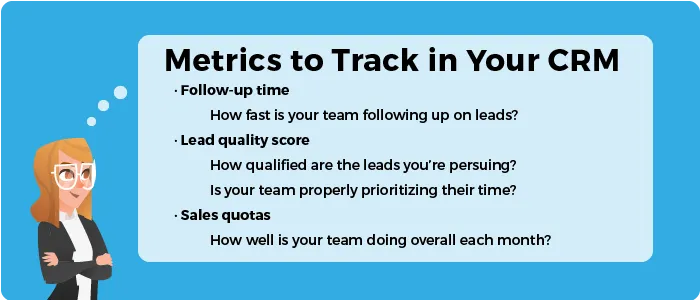 sales metrics track in CRM