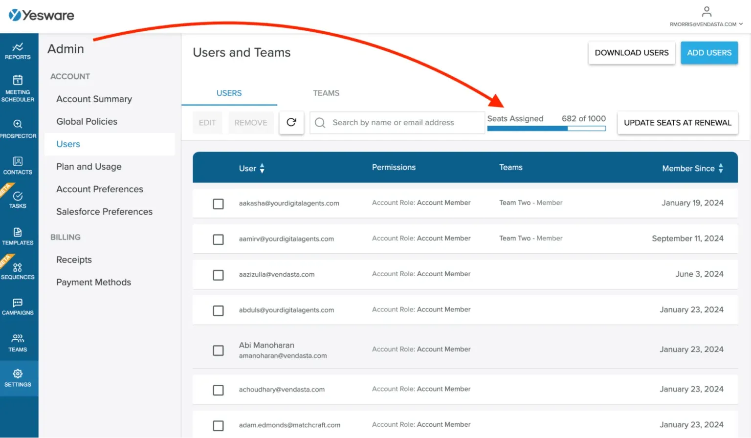 How to sell Yesware to SMB clients: adding seats