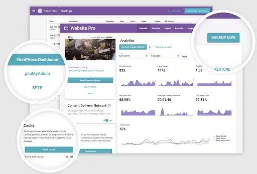 Website Pro analytics dashboard